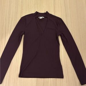 H&M Deep Purple Long Sleeve Top